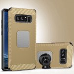 Wholesale Galaxy Note 8 Metal Plate Hybrid Case for Magnetic Holder (Gold)